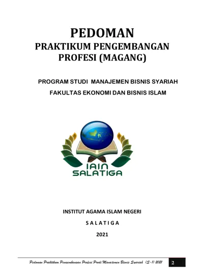 PEDOMAN PRAKTIKUM PENGEMBANGAN PROFESI (MAGANG) PROGRAM STUDI MANAJEMEN ...