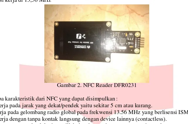 Gambar 2. NFC Reader DFR0231 