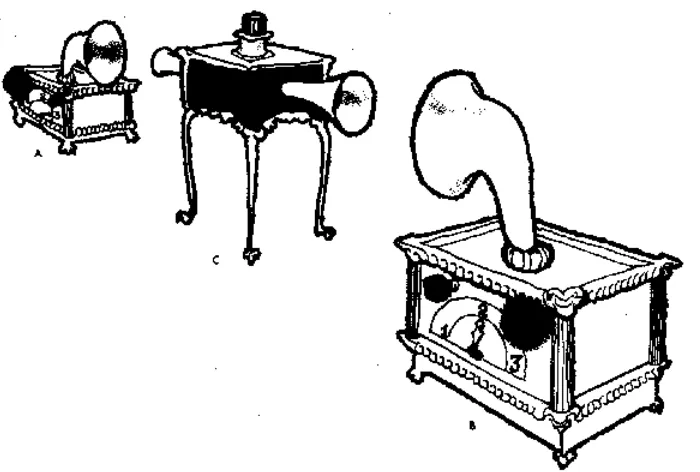 Figure 2 - The result of a run.  Shortly after the experimenter pushed the button on the source in figure 1, the detectors flash one lamp each