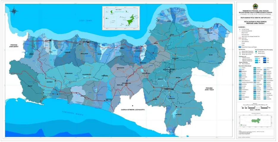 Gambar 2.4. Peta Daerah Aliran Sungai di Wilayah Provinsi Jawa Tengah 