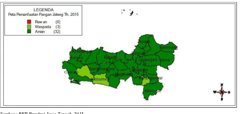 Gambar 2.11Peta eta Ketersediaan Pangan Provinsi Jawa T