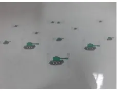 Gambar 7. Objek uji 11 tank dengan empat ukuran berbeda 