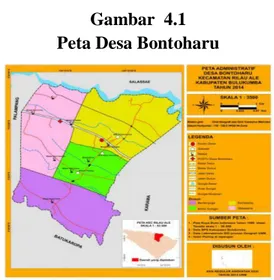Gambar  4.1  Peta Desa Bontoharu 