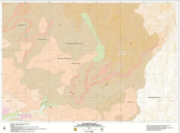 Gambar 2. Peta satuan lahan Kabupaten Mukomuko lembar 0812-31-32