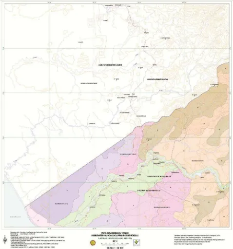 Gambar 4. Peta satuan lahan Kabupaten Mukomuko lembar 0812-51