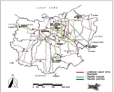 Trayek AngkutanGambar 1.1 Feeder yang Melayani Wilayah Pinggiran Kota Semarang