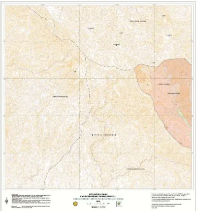 Gambar 4. Peta satuan lahan Kabupaten Lebong lembar Air Sebiat (0813-32) danRanah Pelayu (0813-34)