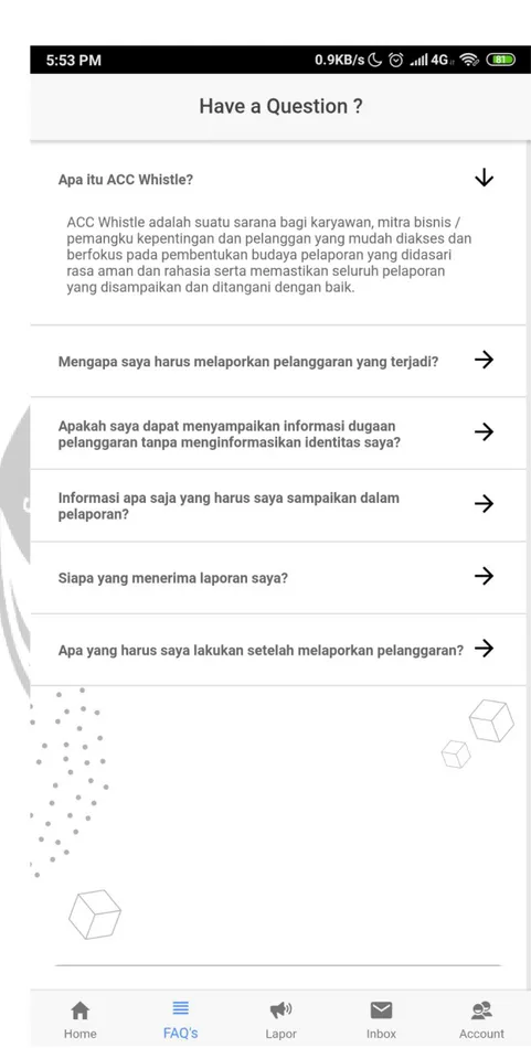 Gambar 2.15 Halaman FAQ pada Aplikasi Android 