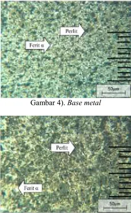 Gambar 5). Weld metal non preheat         