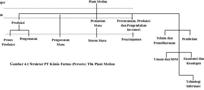Gambar 4.1 Struktur PT Kimia Farma (Persero) Tbk Plant Medan 