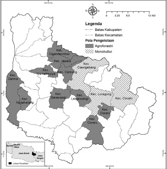 Gambar 6. Peta Arahan Wilayah Pengembangan Hutan Rakyat di Kabupaten Kuningan 