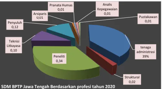 Gambar 2. SDM BPTP Jawa Tengah berdasarkan profesi tahun 2020 