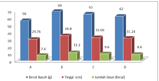 Gambar 1. Respon Pertumbuhan Tanaman Sawi (Brassica juncea)  Berat Basah Tanaman Sawi (Brassica juncea) 
