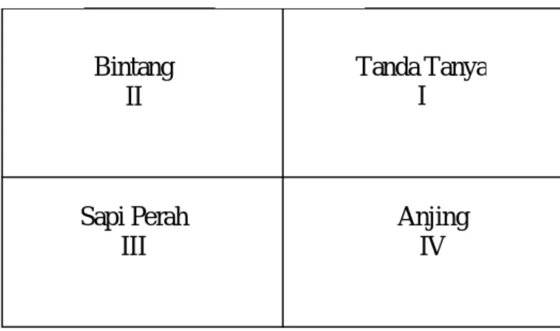 Gambar 2.7  Matriks BCG  Sumber: David, Fred R. (2004, p301) 