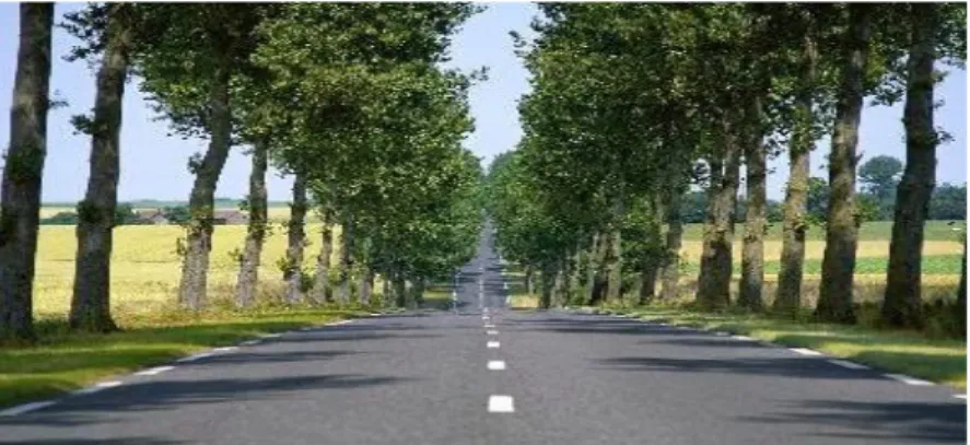 Gambar 2.1 Ilustrasi contoh gambar jalan lurus