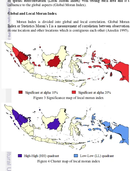 Figure 4 Cluster map of local moran index