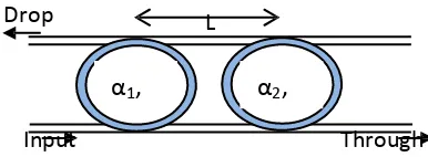 Gambar 6 Struktur serial cascaded microring resonator[2]