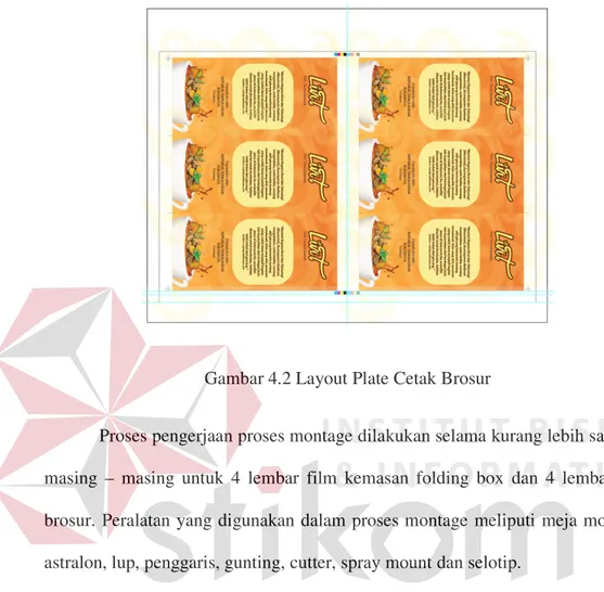 Gambar 4.2 Layout Plate Cetak Brosur 