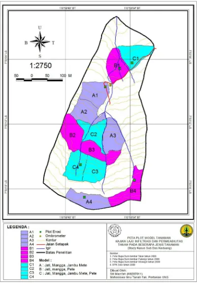 Gambar 4.3 Peta Lokasi Model Tanaman  