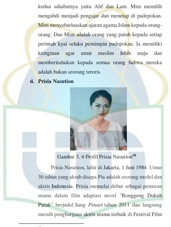 Gambar 3. 6 Profil Prisia Nasution 10