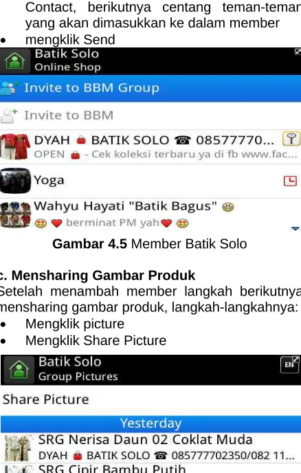 Gambar 4.5 Member Batik Solo 