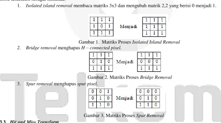 Gambar 2. Matriks Proses Bridge Removal 