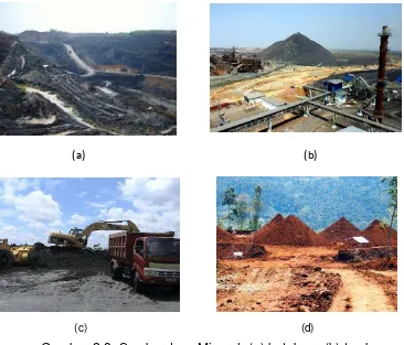 Gambar 2.8. Sumberdaya Mineral: (a) batubara (b) tembaga (c) bijih besi (d) nikel Sumber: 