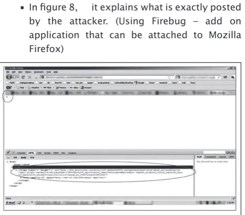 Figure 8: View the malicious code by using Firebug add-on
