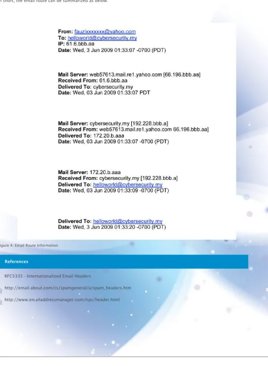 Figure 4: Email Route Information