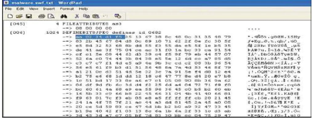 Figure 5: End Opcode of the Obfuscated Shellcode