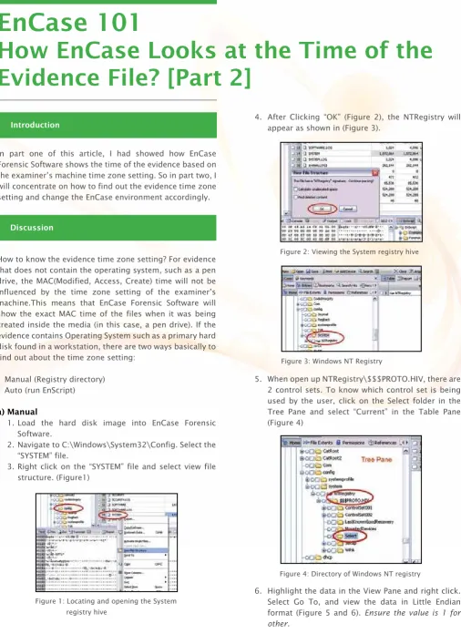 Figure 2: Viewing the System registry hive