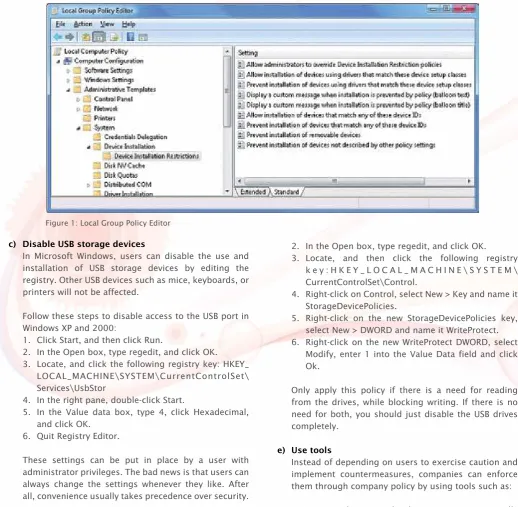 Figure 1: Local Group Policy Editor
