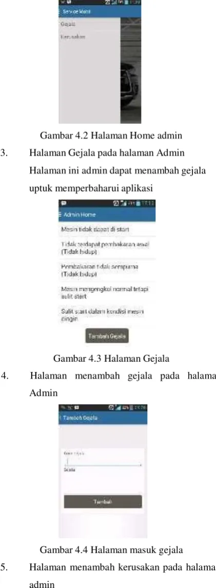 Gambar 4.2 Halaman Home admin 