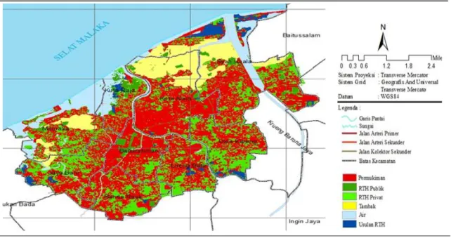 Gambar 2. Usulan Pengembangan RTH Kota Banda Aceh Tahun 2029  KESIMPULAN 