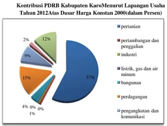 Gambar 1.2 Kontribusi PDRB Kabupaten KaroMenurut Lapangan Usaha 
