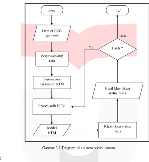 Gambar 3.1 Diagram alir sistem secara umum 