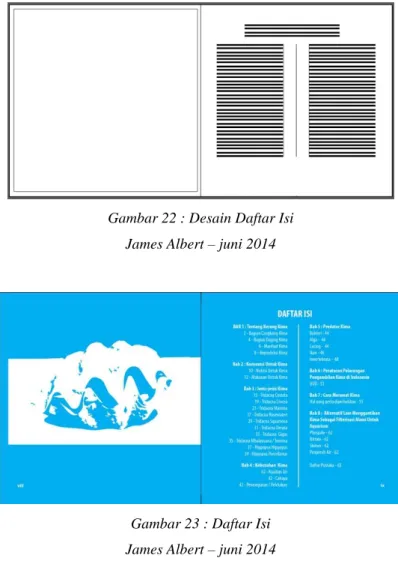 Gambar 22 : Desain Daftar Isi  James Albert – juni 2014 