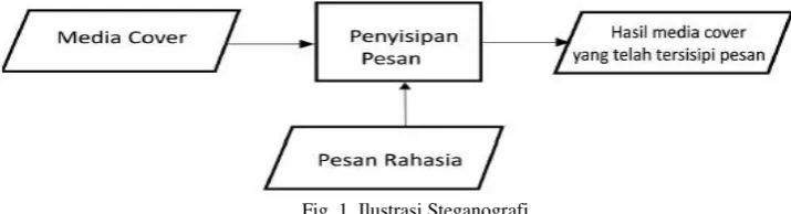 Fig. 1. Ilustrasi Steganografi 