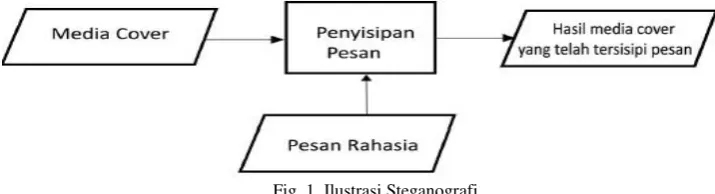 Fig. 1. Ilustrasi Steganografi 
