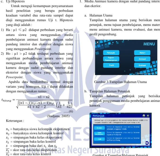 Gambar 3 Tampilan Halaman Utama  b.  Tampilan Halaman Petunjuk 