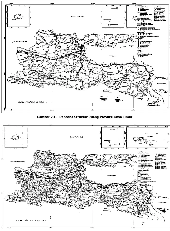 Gambar 2.1.   Rencana Struktur Ruang Provinsi Jawa Timur 