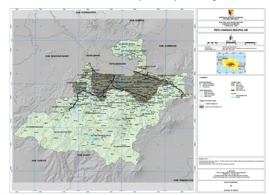 Gambar II.8 Peta Kawasan Resapan Air Kabupaten Bandung