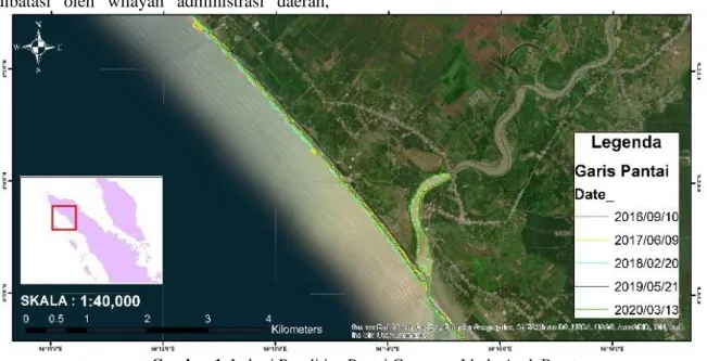 Gambar 1. Lokasi Penelitian Pantai Gampong Lhok, Aceh Barat