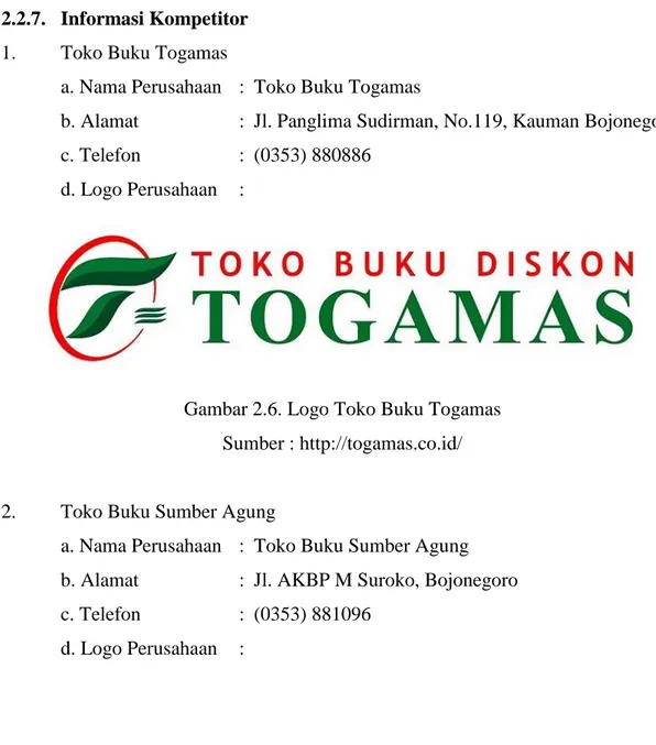 Gambar 2.6. Logo Toko Buku Togamas  Sumber : http://togamas.co.id/ 