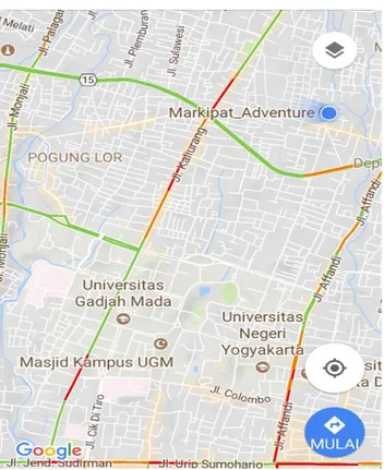 Gambar 1. Lokasi Jalan Monjali, Jalan Kaliurang dan Jalan Affandi 
