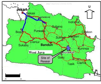 Gambar 1.  Lokasi daerah studi 