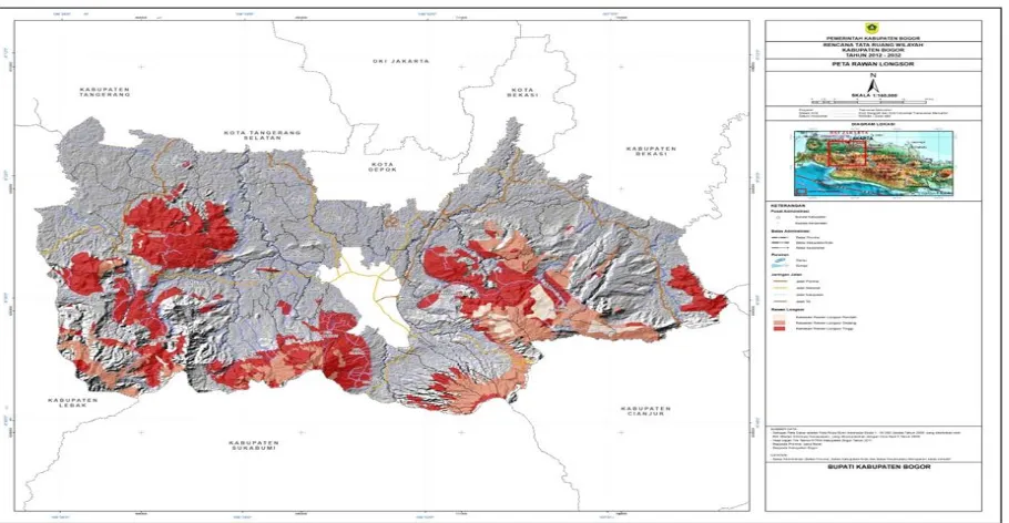 Gambar 2.4  Peta Keretakan Tanah Kabupaten Bogor 