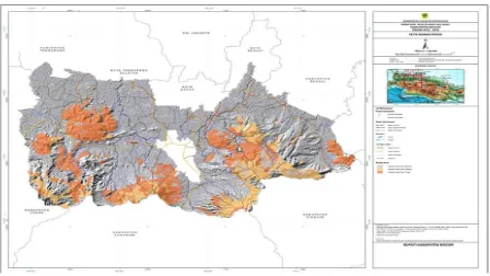 Gambar 2.5  Peta Kawasan Peka Erosi Kabupaten Bogor 
