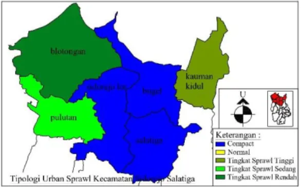 Figure 7. Peta  Peta  Tingka /Tipologi  Urba n Spra wl Kelura ha n Sidorejo Sa la tiga   Sumber : Ana lisis  Priba di, 2020 