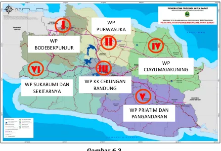 Gambar 6.3 Pembagian Wilayah Pengembangan Provinsi Jawa Barat 